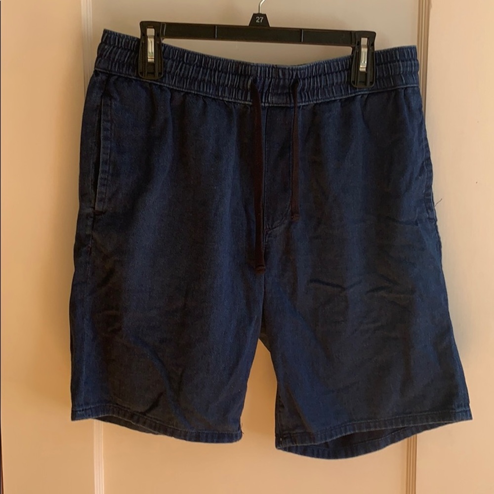 H&M blue stretchy cargo shorts